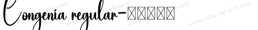 Congenia regular字体转换
